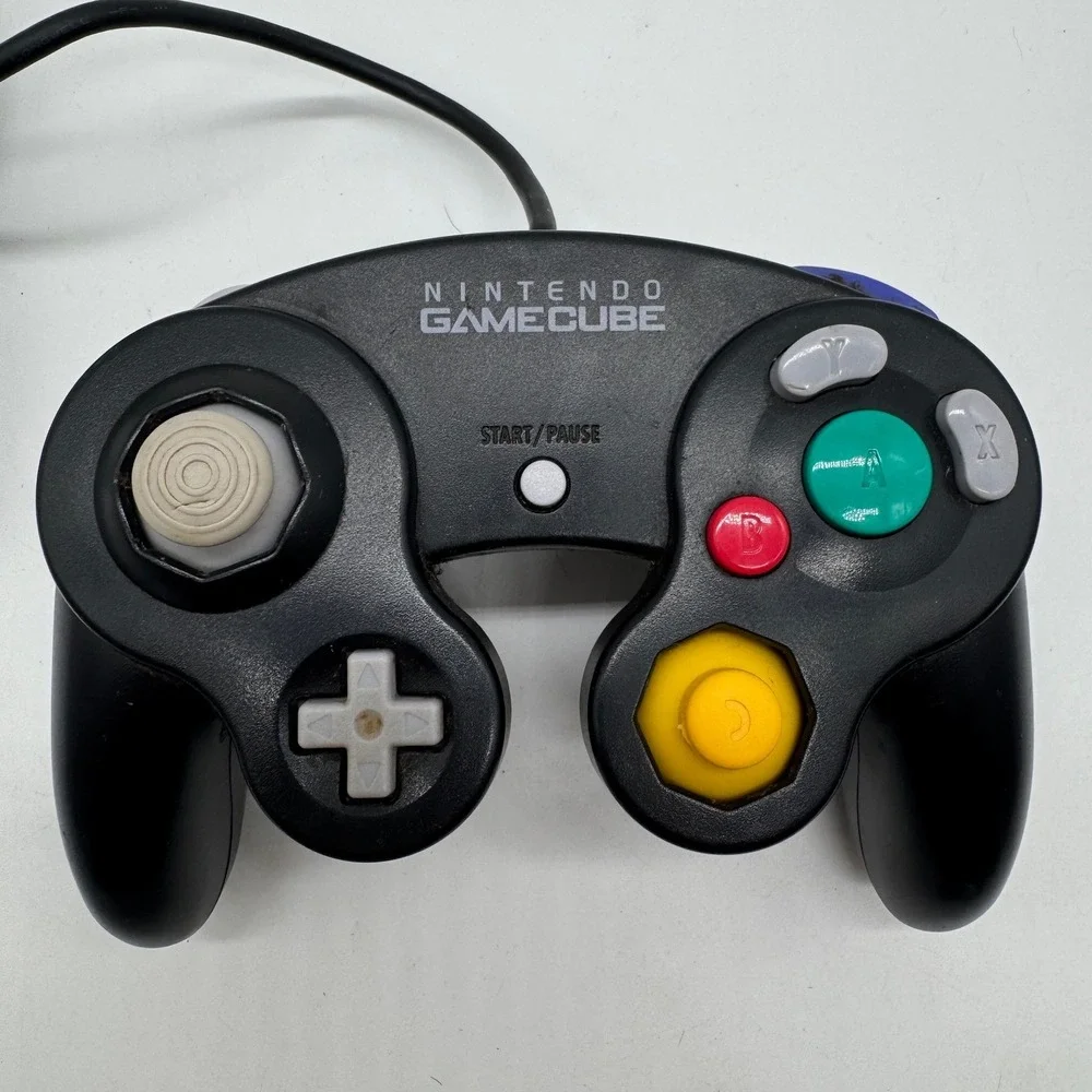 Nintendo GameCube Controller Jet Black Wired OEM Genuine DOL-003 Retro Gaming